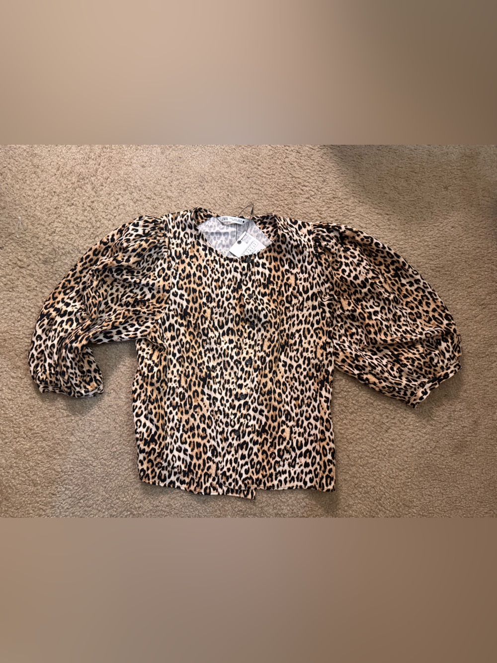 🐆 Zara Leopard Print Blouse – New With Tags